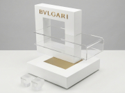 Espositore durevole da banco in legno e plexiglass